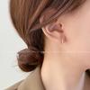 Xigu TH0001/TH0002/TH0003 Aretes de hebilla de oreja de anillo geométrico simple con pasador de plata S925 para aretes de temperamento femenino