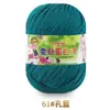 Ovillo de hilo de algodón para bebés con proteína de seda y terciopelo para suéteres, gorros, zapatos, muñecas de niños, bolsa de ganchillo DIY para tejer