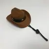 Mini sombrero de vaquero de peluche para gato mascota, sombrero para fiesta de mascotas, sombrero pequeño de fieltro nuevo, estilo vaquero para cachorro