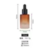 ¡Guau, Botella de Esencia Gruesa con Fondo Grueso y Gradiente Personalizado 15ml Cuidado de la Piel y Cabello Gotero de Vidrio Botella de Aceite Esencial OEM