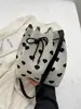 Bolso de Mujer con Ondas en Forma de Corazón, Bolso de Hombro, Bolso Cruzado, Superficie de Tela, Uso Diario, Personalizado, Bolso de Lona Simple de Moda para Mujer 2024
