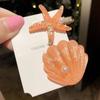 Celebridade da Internet Coreana Estrela do Mar Concha Grampo de Cabelo Menina Presilha Lateral Estilo Coreano Fofo Presilha de Bebê Presilha para Franja Presilha para Parte de Trás da Cabeça Acessórios de Cabelo