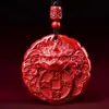 Coleção de Pingentes Naturais de Cinábrio e Areia Roxo-Dourada, Colares de Casal do Ano Zodiacal, Atacado e Dropshipping de Joias e Presentes de Feira Livre
