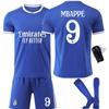 Uniforme de Treinamento de Futebol A2526 Transfronteiriço Real Madrid Fora de Casa Não. 5 Bellingham Não. 7 Ronaldo Não. 9 Mbappé Não. 7 Vinhos