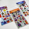 Serie transfronteriza de pegatinas refractantes, pegatinas educativas de dibujos animados creativas hechas a mano, pegatinas para agenda, Halloween Papá Noel