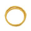 Pulsera de cuentas de oro antiguo de 5 mm pulsera de doble cuerda elástica pulsera de cuentas de transferencia antigua joyería retro para mujer