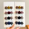 Pinza para el Cabello de Terciopelo a Cuadros con Estrella para Niñas 2026 Nuevo Estilo Pinza para Flequillo de Niñas Pasador Accesorio para el Cabello que No Daña el Cabello