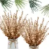 Flor Simulada Eucalipto Dourado Único Folha de Dinheiro de Plástico Flor Falsa Decoração de Casamento Adereços para Arranjo de Flores Atacado