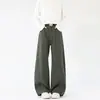 Shanggu Ropa de Hombre Estilo Americano para el Trabajo Algodón Puro Pierna Recta Pantalones de Trabajo Unisex Sueltos Streetwear Pantalones Casuales de Pierna Recta Deconstruidos