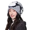 Gorro de Tricô Estilo Fair Isle Coreano Chique Desenho de Pinguim para Meninas Nicho High-End Chapéu Pulôver Afina o Rosto