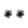 Aretes de Flor de Encaje Negro, Únicos y Exquisitos, con un Toque de Lujo, Diseño de Nicho, Nuevos Aretes de Moda Tendencia