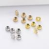 Conservación del color Cuentas de oro de 18 quilates Latón con incrustaciones de circonio Bola de diamante Accesorios para pulsera DIY Material espaciador con cuentas hecho a mano Venta al por mayor