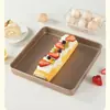Bandeja de Horneado Cuadrada de Acero al Carbono al por Mayor 8x8 Molde para Pastel de Copo de Nieve Bizcocho Suizo Rollo de Toalla