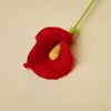 Flor de Lana de Lirio de Calas Tejida a Mano Transfronteriza Flor Artificial Tejida Flor Inmortal Flor Artificial Ganchillo Decoración del Hogar