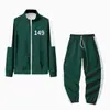 Roupa esportiva infantil outono gola alta zíper suéter (novo número) roupa infantil verde escuro