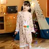 Camisola de menina algodão fino princesa bebê crianças pequenas médias e grandes macacão pijama mãe e filha pai e filho vestido de casa