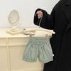 Shorts Finos de Verão para Meninas 2025 Novos Calções com Laço para Bebê Roupa Exterior Infantil Versátil Shorts de Algodão Puro