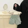 Pantalones Cortos de Algodón Puro para Bebé en Verano para Niñas Pantalones Casuales Elegantes con Lazo Pantalones Cortos Versátiles Lindos y Dulces hasta la Rodilla para Bebés