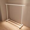 Tendedero de Piso para Ropa para Hogar Dormitorio, Plegable de Barra Única Simple para Interior Dormitorio Móvil Perchero para Ropa y Sombreros