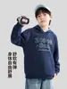Moletom com Capuz Zuoxi para Meninos com Bordado de Concha, Blusa de Outono para Crianças Maiores, Novo Suéter Infantil Outono 2026