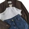 Super Toque de Mão Modal Feminino Verão Manga Curta Verão Estilo Coreano Novo Fino Macio Encerado Cor Sólida Top Feminino Tendência