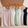 Camiseta interior sin costuras de seda helada para mujer, verano, sexy, ultrafina, antitransparente, anti-exposición, top tipo tubo que envuelve el pecho, camisola básica