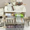 Cajón de escritorio para cosméticos, caja de almacenamiento para productos de cuidado de la piel, estante multicapa para baño, lavabo, organizador de mascarillas faciales