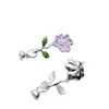 Fivela Cabeça Gota de Óleo Banhada a Ouro Incrustada com Pérola Natural de Água Doce Pintada Flor Pequena Cabeça de Fivela Conector de Colar Pulseira Acessórios DIY