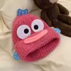 Gorro de Lana Tejido Divertido para Estudiante Niña Invierno Femenino Lindo Niños Familia Estilo Japonés Gorro Bola de Pelo Cálido Protección para Orejas