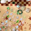 Pegatinas Populares para Uñas de Navidad Concha Luz Estéreo Copo de Nieve Líneas de Relieve Árbol de Navidad Colorido Pegatinas Decorativas para Uñas