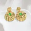 Brincos Ovais Geométricos de Aço Inoxidável com Ouro 18K Mais Vendidos Transfronteiriços para Mulheres Estilo Popular do Instagram Brincos com Franjas Não Desbotam