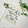 Bolsa de Tricô Ins Desenho Panda Feminina Moda para Carregar na Mão Grande Capacidade Bolsa de Ombro Bolsa Transversal Bolsa