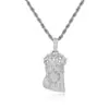 Colgante Retrato de Cabeza Hip-Hop Europeo y Americano Cobre Incrustado Zirconia Collar Personalizado para Hombre Cadena Colgante Rostro Humano Transfronterizo