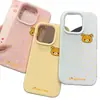 Capa de Celular Rilakkuma de Bolinhas Adequada para Apple 17Promax Iphone16 Nicho 14 Camada Dupla 13 Capa Rígida 12