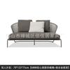 Combinación de sofá y silla para exterior, modelo de patio, balcón, habitación, jardín al aire libre, muebles de ratán, estilo nórdico, ocio, individual, doble