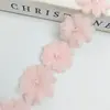 Organza Multicamadas Renda com Strass Costurada à Mão Decorações Infantis Sacos para Sapatos Decoração de Vestido de Casamento Acessórios Florais DIY