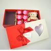 Caja de Regalo Roja de Flores de Jabón Transfronteriza 6 Rosas Oso Pequeños Regalos Flores Inmortales Regalos Festivos para Eventos Diarios