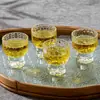 Taza Pequeña de Vidrio 50ml, Vasito Transparente para Té, Taza de Té para Invitados, Vaso de Whisky, Taza Estética de Pie Bajo