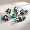 Colgante llavero pingüino divertido micro paisajismo DIY bonsái accesorios para suculentas paisaje nevado adornos lindos para mochila