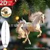 Em Estoque Website Independente Item Mais Vendido Ébano Cavalo Majestade 2D Acrílico Decorativo Preto Ébano Cavalo Estatueta Novo