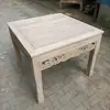 Mesa Antigua de Madera de Olmo de los Ocho Inmortales Mesa Cuadrada Sólida de Madera Blanca Mesa de Comedor Mesa de Té para Cine y Televisión Mesa Larga