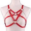 Venta directa de fábrica Europeo y Americano sexy bondage Cinturón cadena metálica PU sexy corsé cinturón de tirantes joyería de una pieza