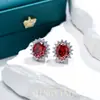 Pendientes de botón de circón de color Huevo de Paloma, a la moda y delicados, con un temperamento de alta gama, Pendientes Ovalados Adecuados para el Trabajo, Pendientes Versátiles para Mujer