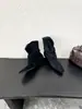 Botas de tornozelo estilo europeu, cano largo, punho franzido, emagrecedoras, versáteis, cor preto-damasco, marrom escuro, versão coreana para adultos, primavera