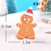 Novo Homem de Gengibre Fofo de Natal Micro Paisagem Neve Pequenos Enfeites DIY Desenho Animado Natal Resina Pequenos Acessórios