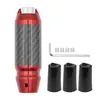 Palanca de cambios modificada para coche, cabeza de palanca de cambios de fibra de carbono, parada de marcha automática, cabeza de palanca de fibra de carbono con patrón de ondas, 10 cm, 14,5 cm