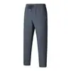 Pantalones Casuales de Talla Europea Transfronterizos para Hombre, Nuevo Estilo de Verano, Transpirables de Sensación Helada, Holgados de Pierna Recta, Pantalones Deportivos, Pantalones Largos Versátiles de Moda