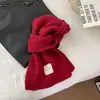 Novo Lenço Shawl Unissex Quente Estilo Coreano Versátil Simples Moda Outono Inverno Cor Sólida Dopamina Imitação de Caxemira