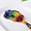 Cadena para suéter de cristal de vidrio de tres colores Guanyin Buda hombres y mujeres valientes cuatro estaciones Joker color collar venta al por mayor fábrica ventas directas