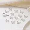 Joias para Unhas Artísticas Transfronteiriças Laço Metal Liga de Zinco Unha para Usar Joias de Unha Fabricante Atacado Unha Artística Borboleta
